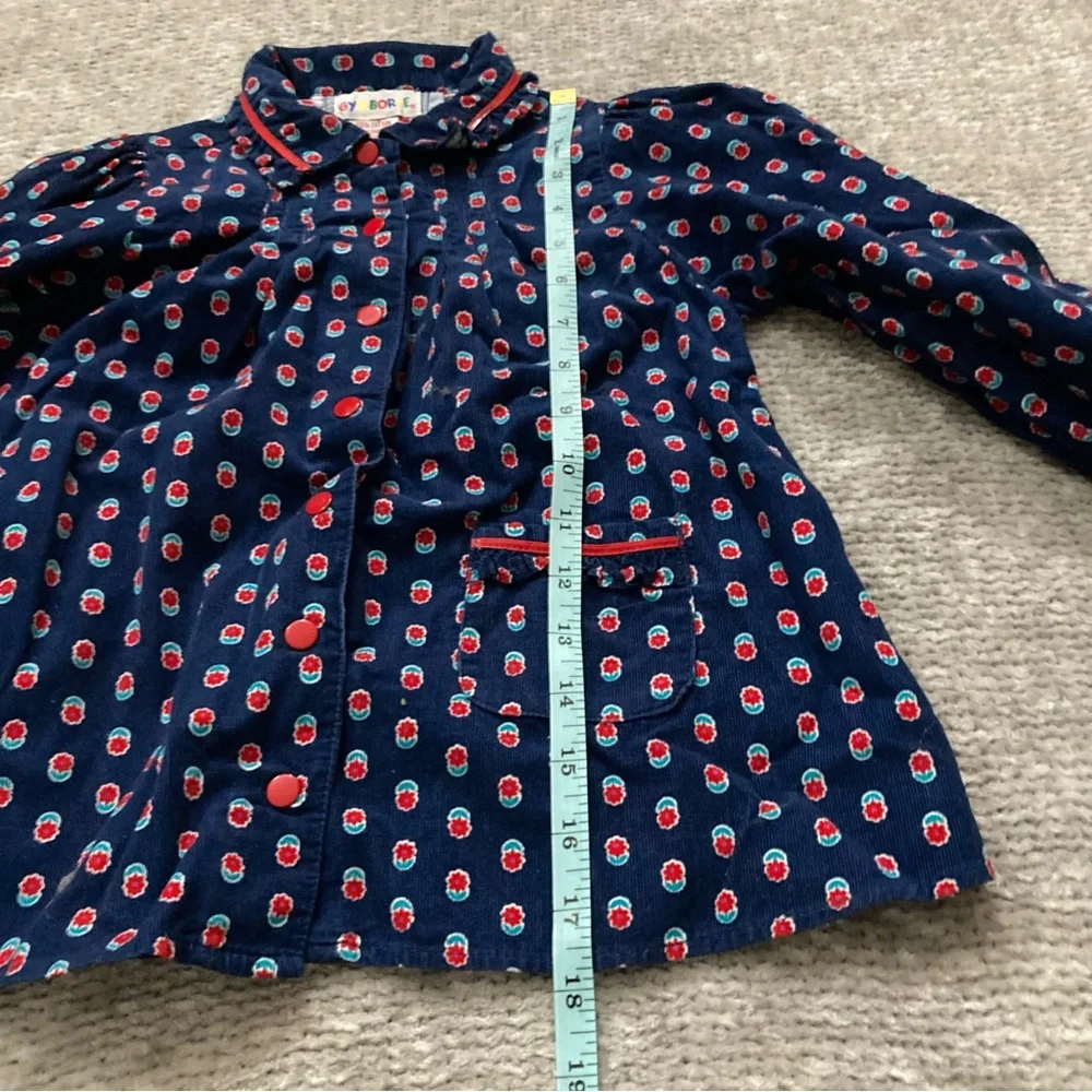 Vintage Gymboree Floral Corduroy‎ Shirt Large Long Sleeve Blouse Cottagecore